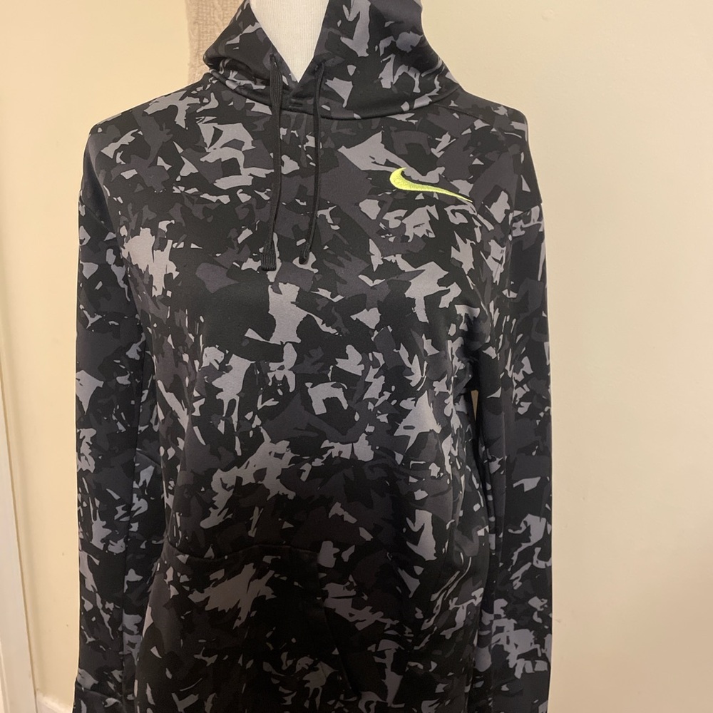 Nike Black and Gray Camo Hoodie